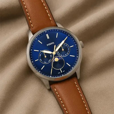 Fossil Men's Neutra Quartz Leather Chronograph Watch